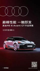 最強(qiáng)RS 6 Avant GT 限量66臺(tái)正式開(kāi)啟預(yù)售